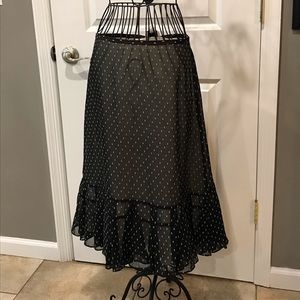 Ann Taylor LOFT Sheer B&W Skirt